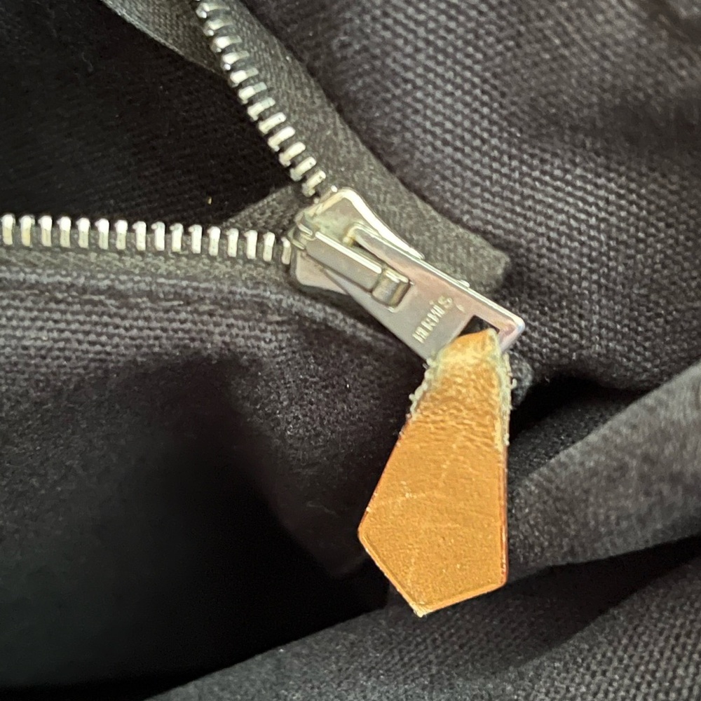 Black Hermes Canvas Tote Bag - Picture 6 of 16